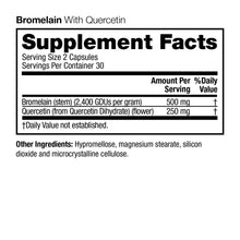 Load image into Gallery viewer, Bromelain with Quercetin 60 Pack
